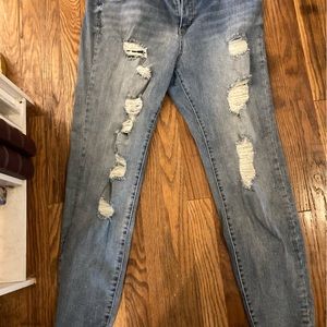 Distressed, jeans, size 16 W